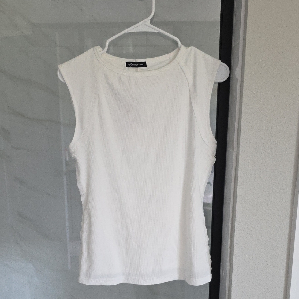 White Sleeveless Top NWT